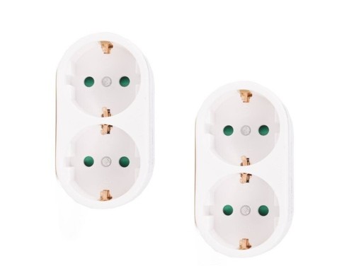 2er set schuko doppelstecker - 2er,